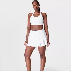 Vintage FILA Tennis Skirt Pleated White Sport Mini Women 8US